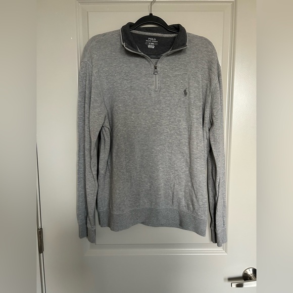 Polo Ralph Lauren Other - Polo by Ralph Lauren Men's Soft Touch  Light Gray Half-Zip Sweater